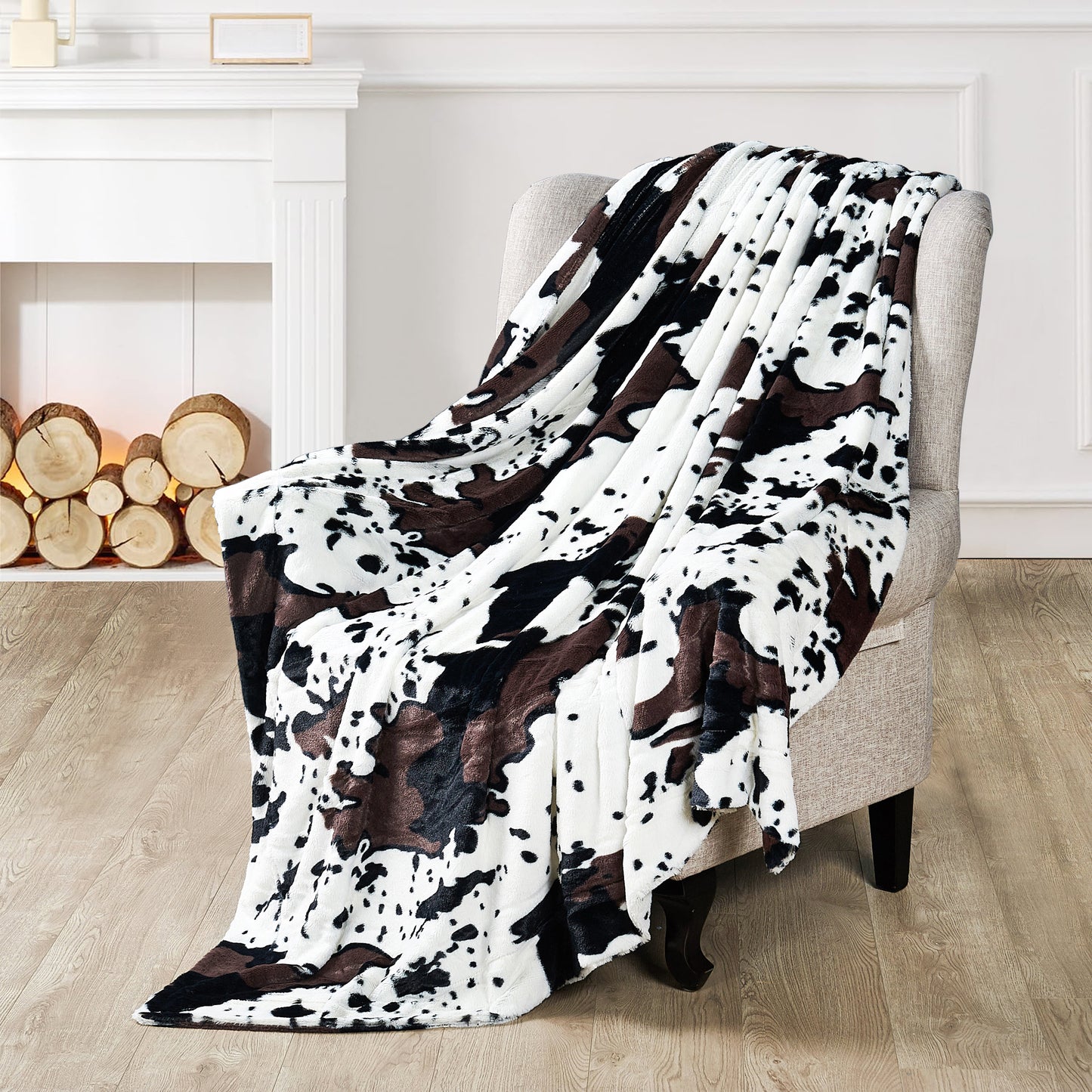 Animal Double Sided Faux Fur Throw