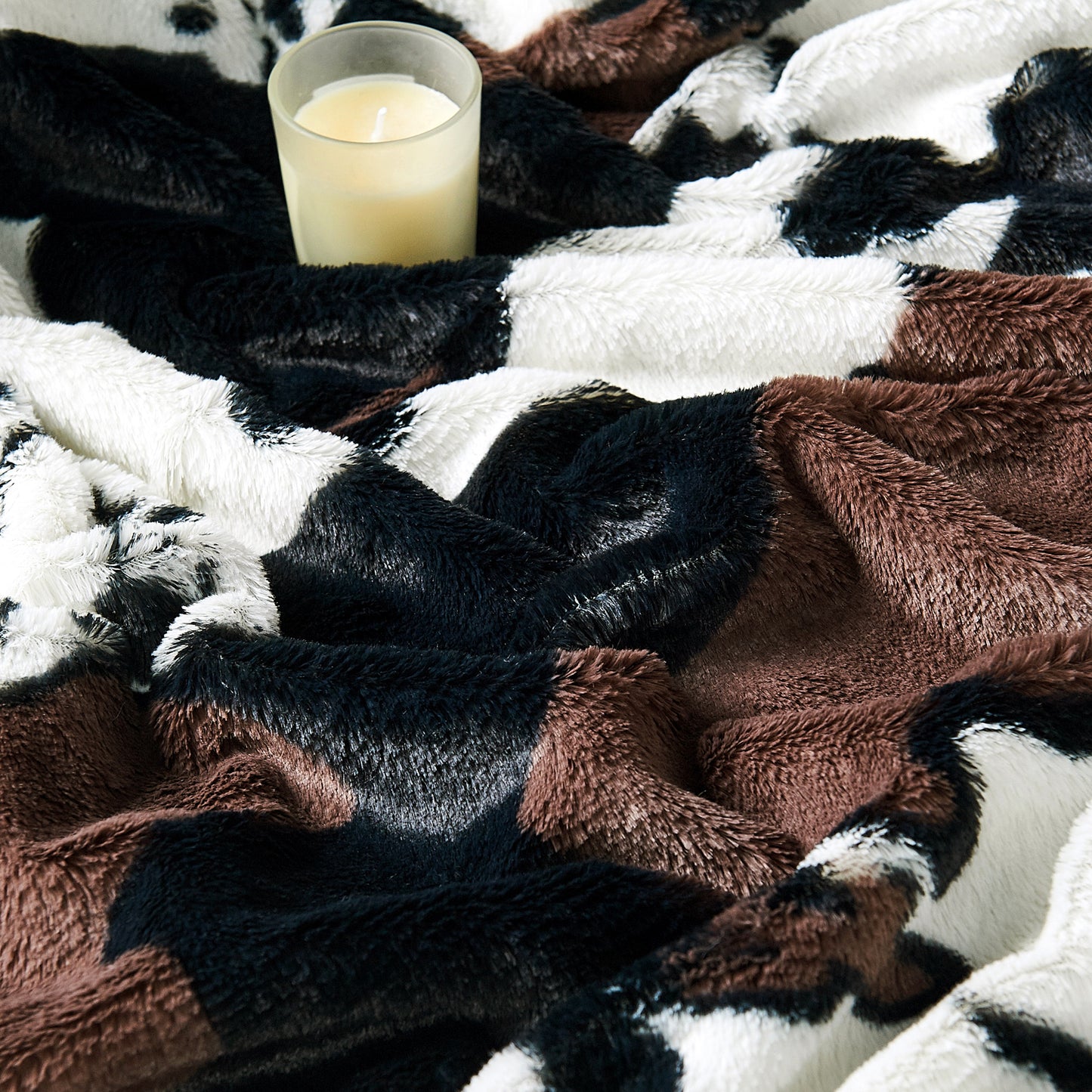 Animal Double Sided Faux Fur Throw