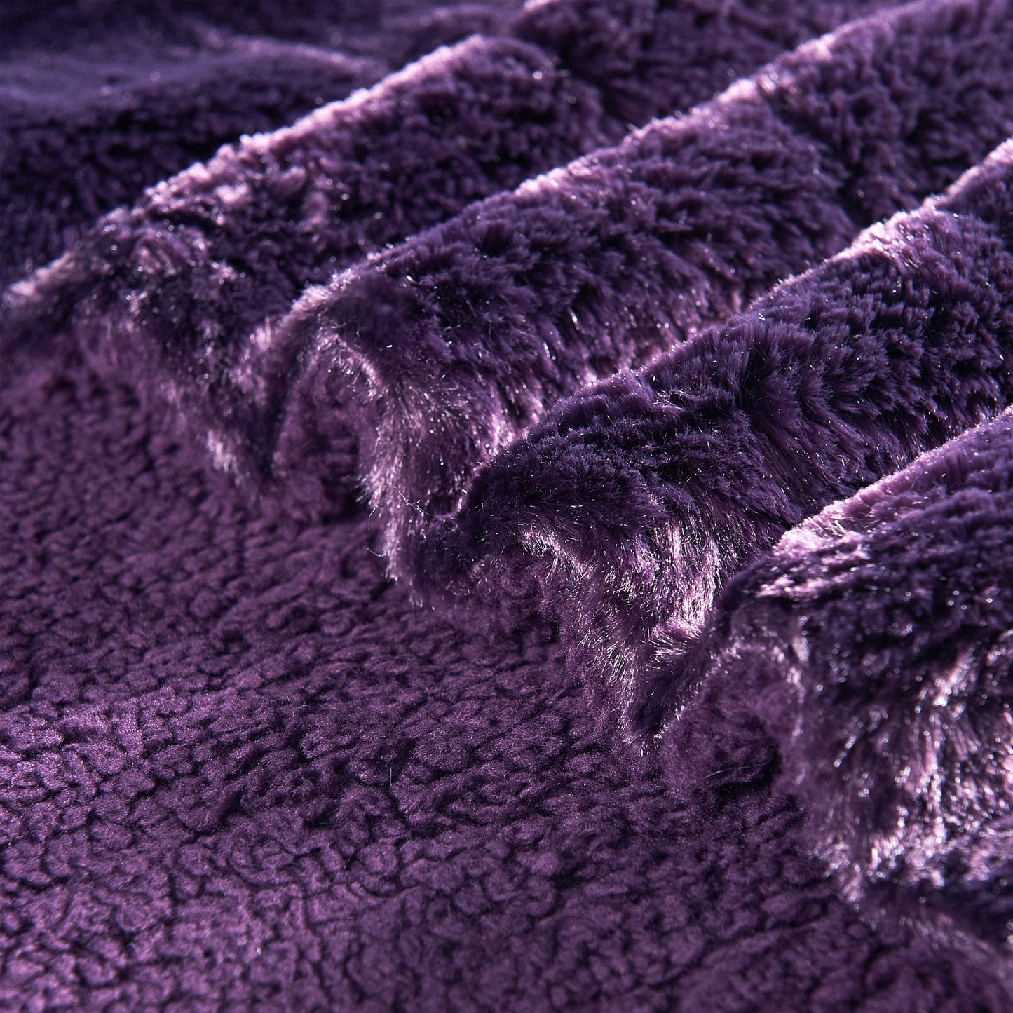 Plain Faux Fur Throw