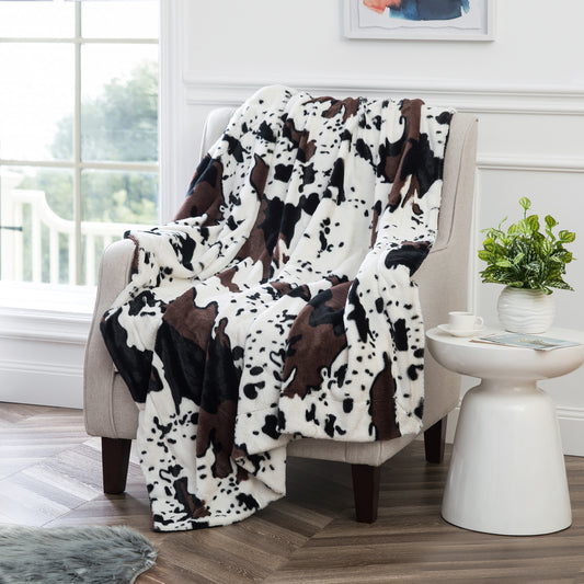 Animal Double Sided Faux Fur Throw