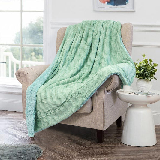 Saga Double Sided Faux Fur Throw