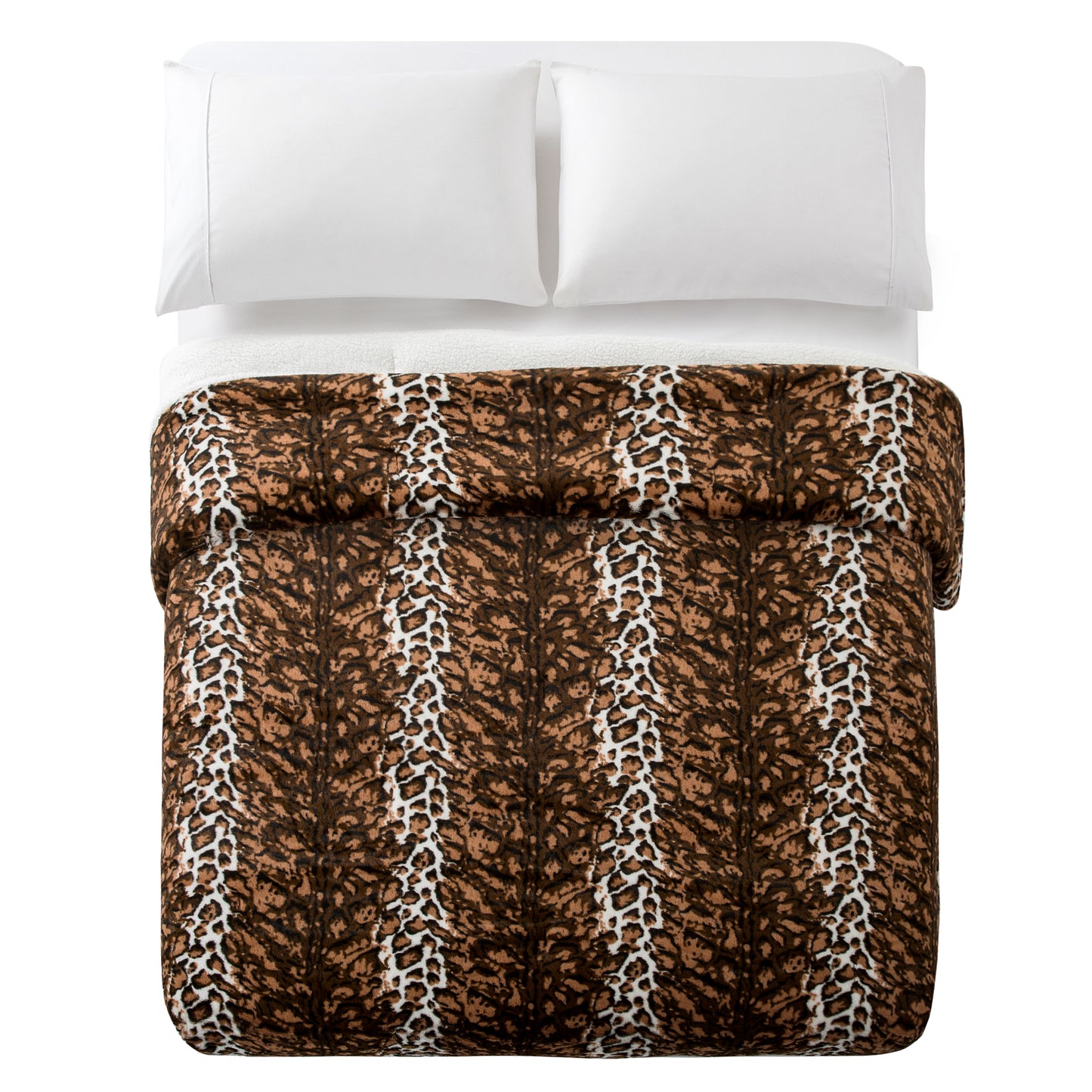 Animal Nature Faux Fur & Sherpa Backing Blanket