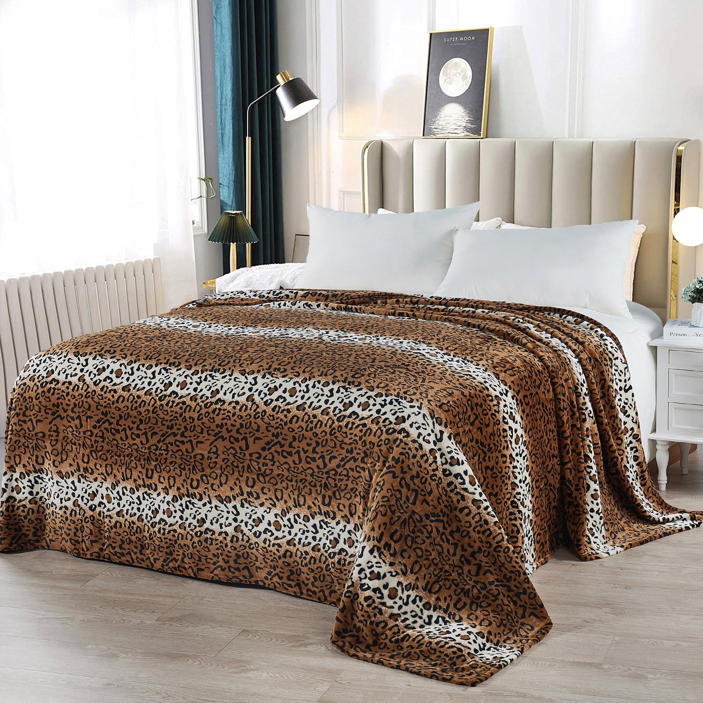 Animal Print Flannel Fleece Blanket