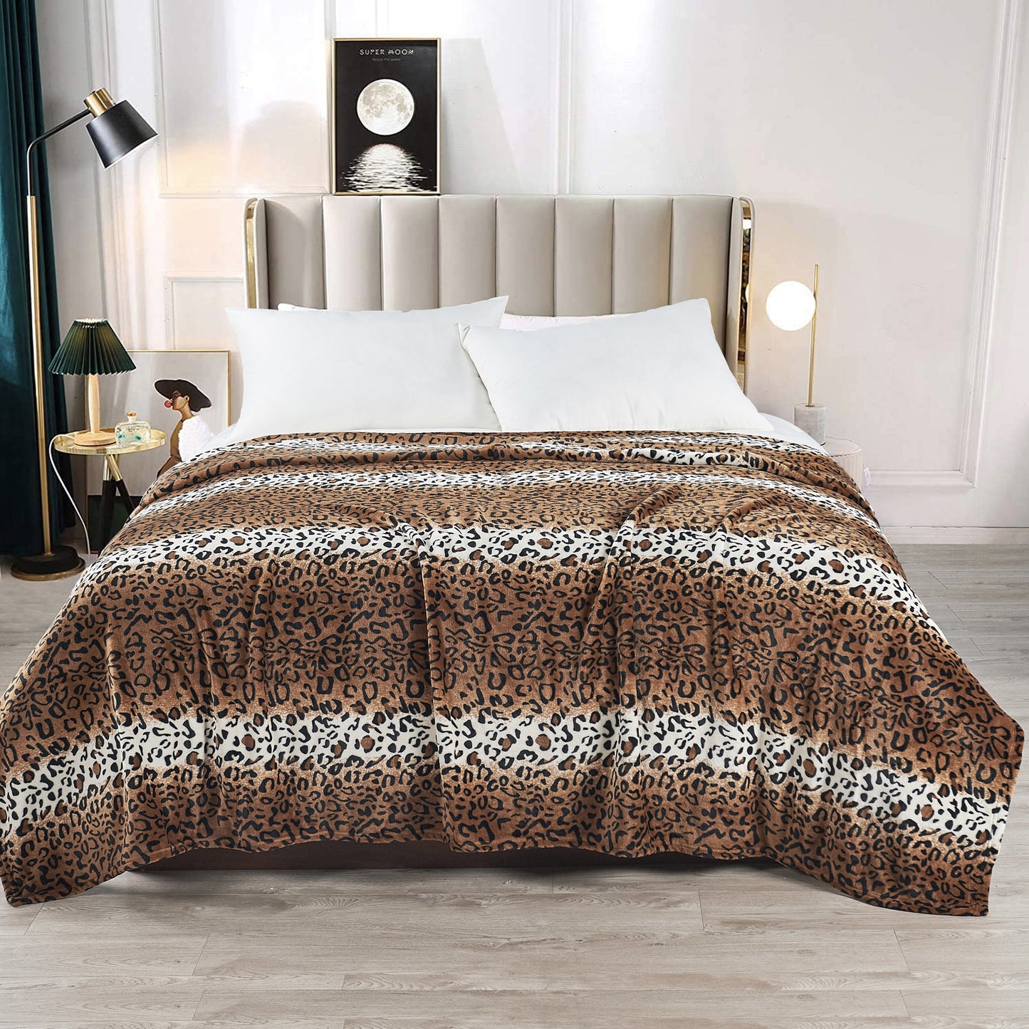 Animal Print Flannel Fleece Blanket