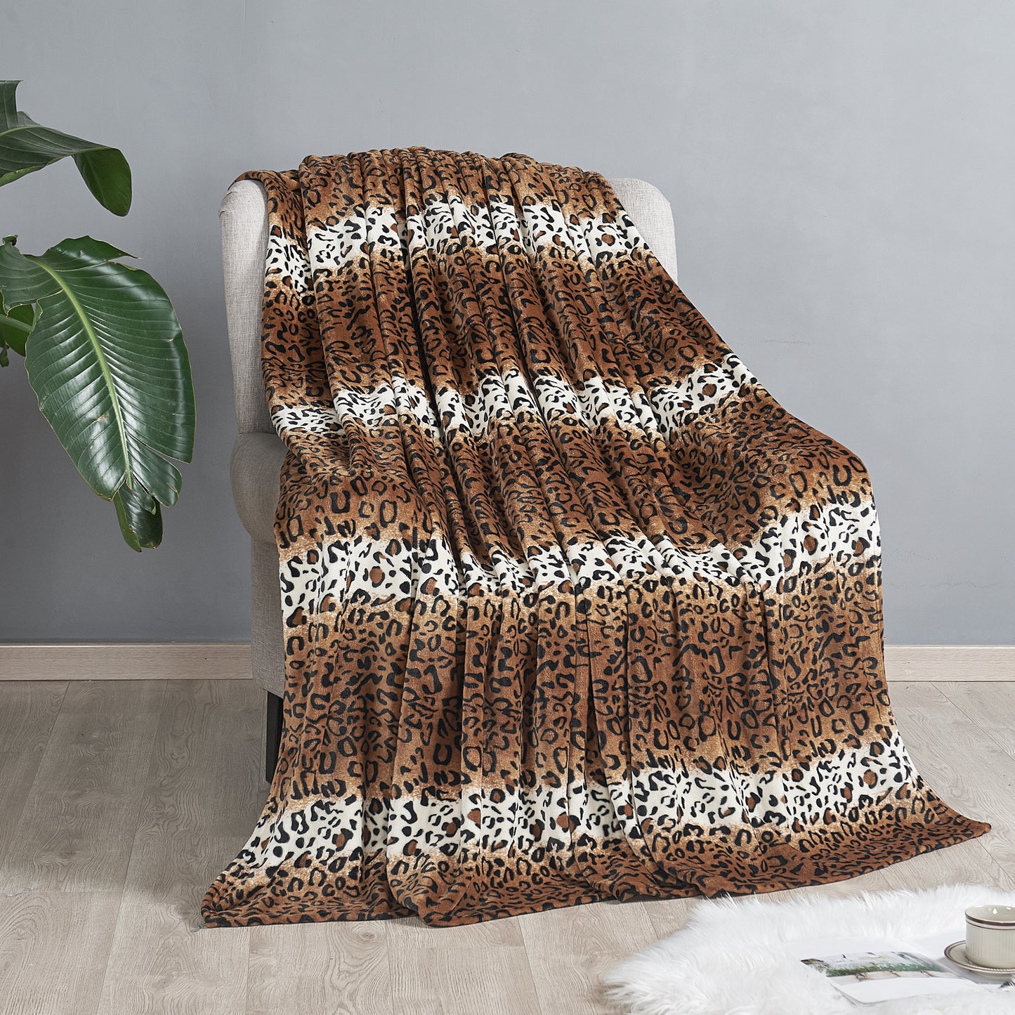 Animal Print Flannel Fleece Blanket